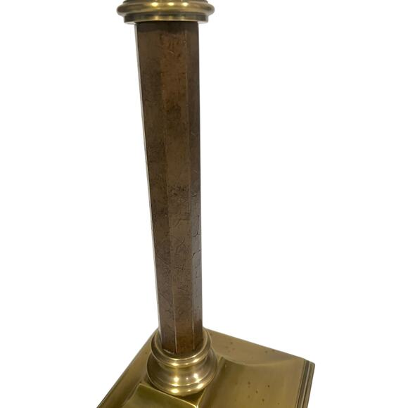 Vintage Ethan Allen Table Task Lamp Brass Ball Joint Adjustable Banker Pharmacy - Picture 8 of 13